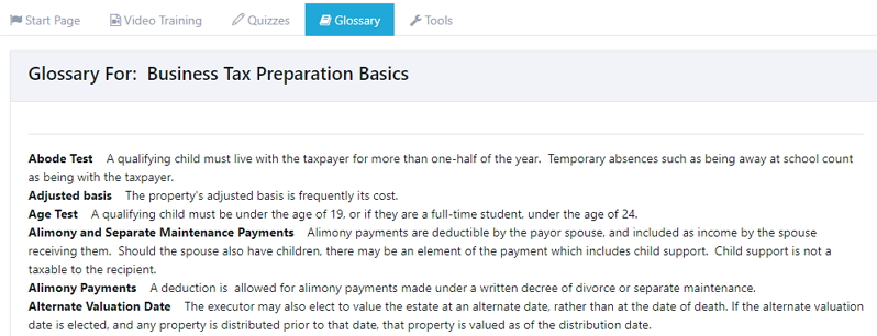 Glossary